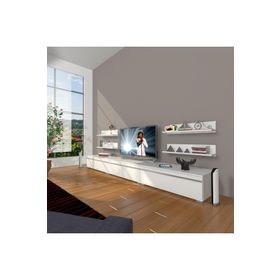 Decoraktiv Eko 270R Mdf Parlak Beyaz Tv Ünitesi