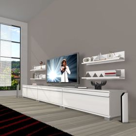 Decoraktiv Eko 270R Mdf Parlak Beyaz Tv Ünitesi