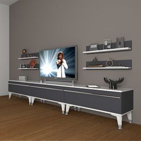 Decoraktiv Eko 270R Mdf Silver Beyaz Antrasit Tv Ünitesi