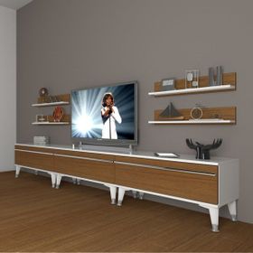 Decoraktiv Eko 270R Mdf Silver Ceviz Beyaz Tv Ünitesi