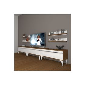 Decoraktiv Eko 270R Mdf Silver Ceviz Beyaz Tv Ünitesi
