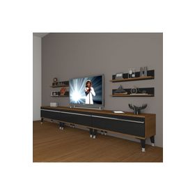 Decoraktiv Eko 270R Mdf Silver Ceviz Siyah Tv Ünitesi