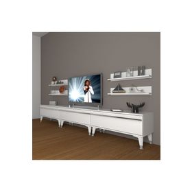 Decoraktiv Eko 270R Mdf Silver Parlak Beyaz Tv Ünitesi
