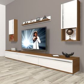 Decoraktiv Eko 270TA Mdf Beyaz Ceviz Tv Ünitesi