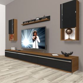 Decoraktiv Eko 270TA Mdf Ceviz Siyah Tv Ünitesi
