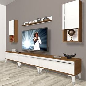 Decoraktiv Eko 270TA Mdf Silver Ceviz Beyaz Tv Ünitesi
