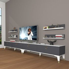 Decoraktiv Eko 360R Mdf Gold Beyaz Antrasit Tv Ünitesi
