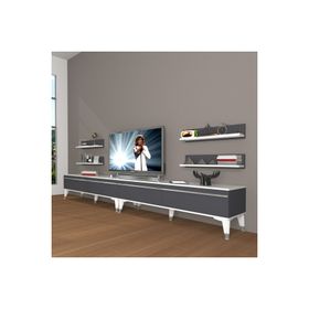 Decoraktiv Eko 360R Mdf Silver Beyaz Antrasit Tv Ünitesi