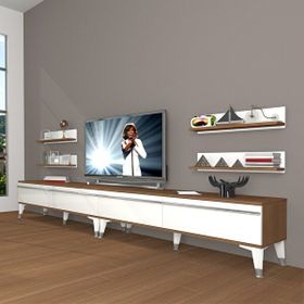 Decoraktiv Eko 360R Mdf Silver Ceviz Beyaz Tv Ünitesi