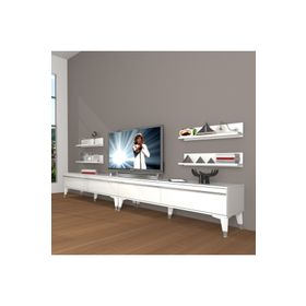 Decoraktiv Eko 360R Mdf Silver Parlak Beyaz Tv Ünitesi