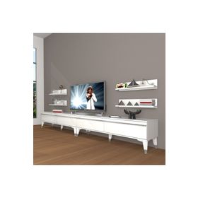 Decoraktiv Eko 360R Mdf Silver Parlak Beyaz Tv Ünitesi