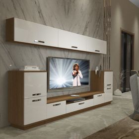 Decoraktiv Eko 4 Mdf Std Beyaz Ceviz Silver Tv Ünitesi