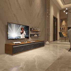 Decoraktiv EKO 4 MDF STD Ceviz Siyah Mermer TV Ünitesi