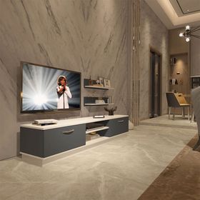 Decoraktiv EKO 4B Mdf Dvd Beyaz Antrasit Tv Ünitesi