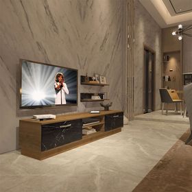 Decoraktiv EKO 4B Mdf Dvd Pera Siyah Mermer Tv Ünitesi