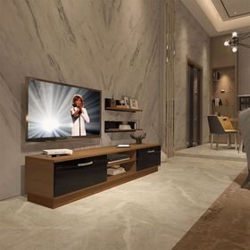 Decoraktiv EKO 4B Slm Dvd Ceviz Siyah Tv Ünitesi