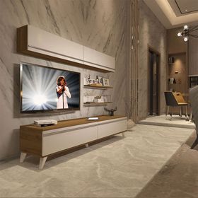 Decoraktiv EKO 5 Mdf Std Beyaz Pera Retro Tv Ünitesi