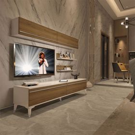 Decoraktiv EKO 5 Mdf Std Beyaz Pera Silver Tv Ünitesi