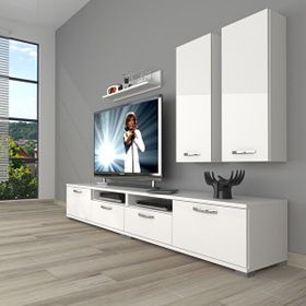 Decoraktiv Eko 5200D Mdf Parlak Beyaz Tv Sehpa Ünitesi