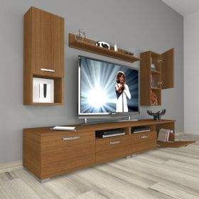 Decoraktiv Eko 5200DA Mdf Naturel Ceviz Tv Sehpa Ünitesi