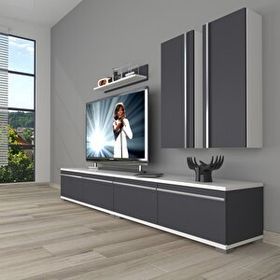 Decoraktiv Eko 5200T Mdf Rustik 200x40x40 cm Antrasit Tv Ünitesi