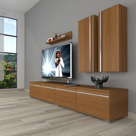 Decoraktiv Eko 5200T Mdf Rustik 200x40x40 cm Naturel Ceviz Tv Ünitesi