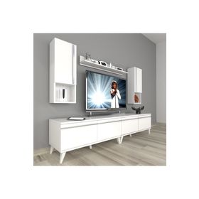 Decoraktiv Eko 5200TA Mdf Retro 200x40x48 cm Parlak Beyaz Tv Ünitesi