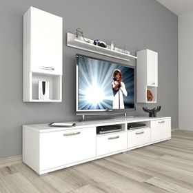 Decoraktiv Eko 5220DA Mdf Parlak Beyaz Tv Sehpa Ünitesi