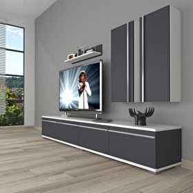 Decoraktiv Eko 5220T Mdf Beyaz Antrasit Tv Sehpa Ünitesi