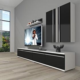 Decoraktiv Eko 5220T Mdf Beyaz Siyah Tv Sehpa Ünitesi