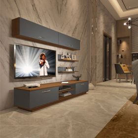 Decoraktiv EKO 5B Mdf Dvd Ceviz Antrasit Tv Ünitesi