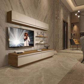 Decoraktiv EKO 5B Mdf Std Pera Beyaz Tv Ünitesi