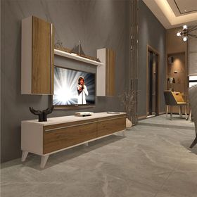 Decoraktiv EKO 5D Mdf Std Beyaz Pera Retro Tv Ünitesi