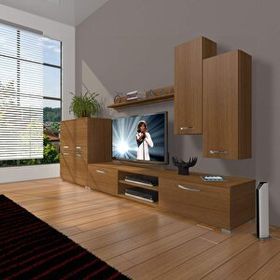 Decoraktiv Eko 6 Mdf Dvd Naturel Ceviz Tv Sehpa Ünitesi