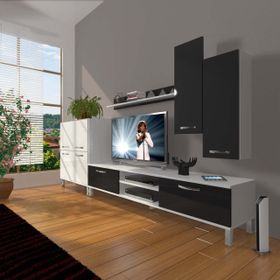 Decoraktiv Eko 6 SLM DVD Beyaz Siyah Tv Ünitesi