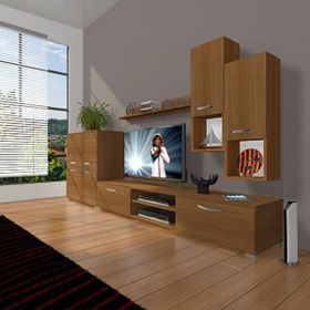 Decoraktiv Eko 6DA Mdf Dvd Naturel Ceviz Tv Sehpa Ünitesi