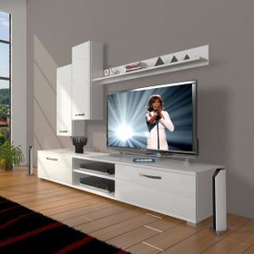 Decoraktiv Eko 7 Mdf Dvd Parlak Beyaz Tv Sehpa Ünitesi