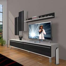 Decoraktiv Eko 7 MDF STD Krom Ayaklı Naturel Ceviz Tv Ünitesi