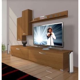 Decoraktiv Eko 7 SLM STD Beyaz Siyah Tv Ünitesi