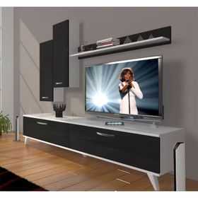Decoraktiv Eko 7 SLM STD Retro Parlak Beyaz Tv Ünitesi