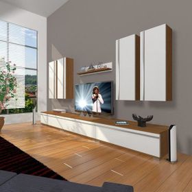 Decoraktiv Eko 8D MDF Ceviz Beyaz Tv Ünitesi