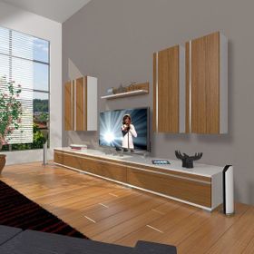 Decoraktiv Eko 8D MDF Ceviz Beyaz Tv Ünitesi