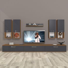 Decoraktiv Eko 8D MDF Ceviz Beyaz Tv Ünitesi
