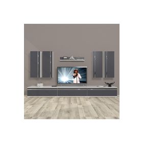 Decoraktiv Eko 8D MDF Ceviz Siyah Tv Ünitesi