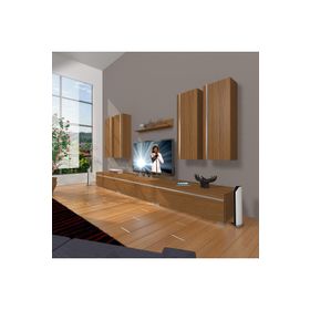 Decoraktiv Eko 8D MDF Ceviz Siyah Tv Ünitesi