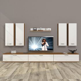 Decoraktiv Eko 8D SLM Beyaz Ceviz Tv Ünitesi