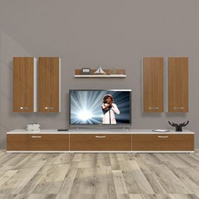 Decoraktiv Eko 8D SLM Beyaz Ceviz Tv Ünitesi