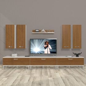 Decoraktiv Eko 8D SLM Beyaz Ceviz Tv Ünitesi