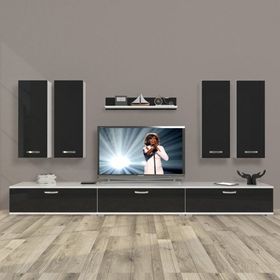 Decoraktiv Eko 8D SLM Beyaz Siyah Tv Ünitesi