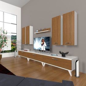 Decoraktiv Eko 8D SLM Retro Ceviz Beyaz Tv Ünitesi
